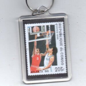 Collectible Postage Stamp Key Ring